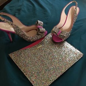 Kate spade shoes and clutch